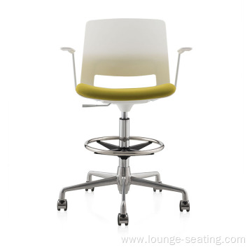Simple design office furniture lifting swivel bar chair